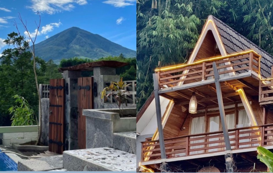 Villa Garut Ini Hadirkan Pemandangan Gunung Cikuray dan Bernuansa Bali, Ada Private Pool!