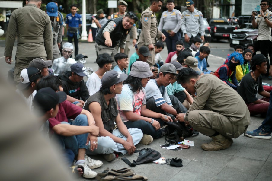 56 Pengamen Terjaring Satgas Pemberantasan Premanisme di Kota Bogor
